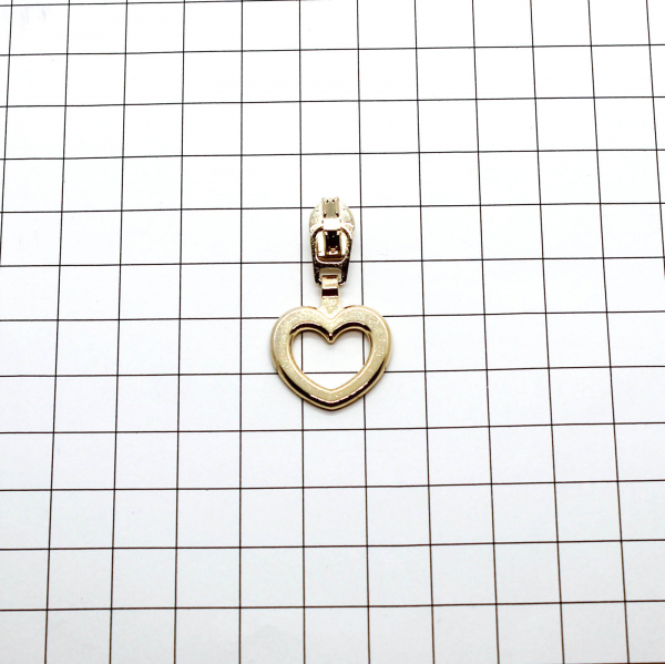 Automatik-Schieber mit Anhänger Herz eisgold schmal